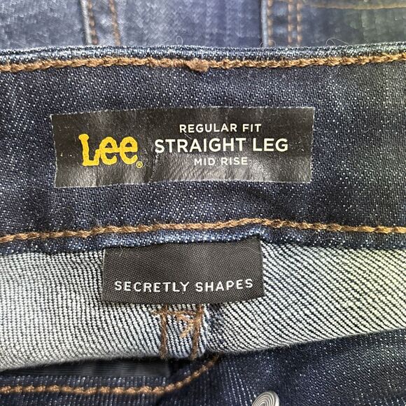 Lee Secretly Shapes Jeans Women 6 Short Straight Leg Mid Rise Bewitched Stretch - Picture 13 of 13